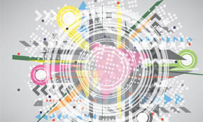 Colorful Techno Background